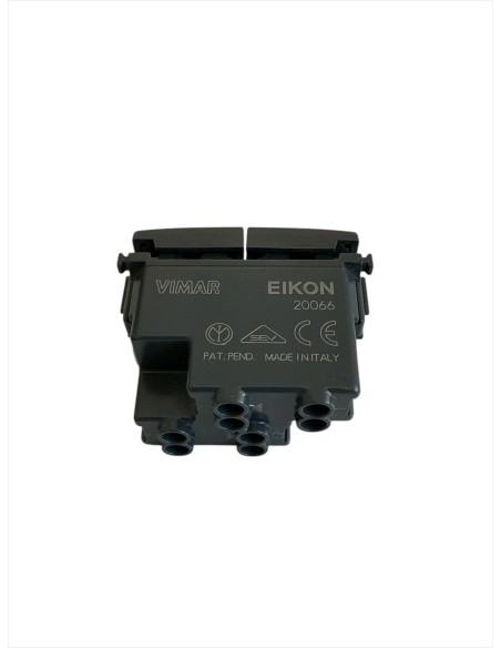 Vimar 20066 Pulsador Doble Independiente Na+Na 10A 1 Módulo Gris Eikon